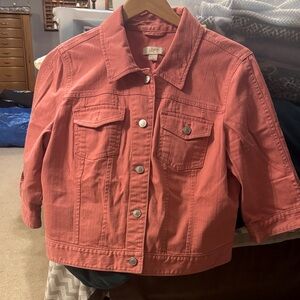 LOFT Coral Jean Jacket